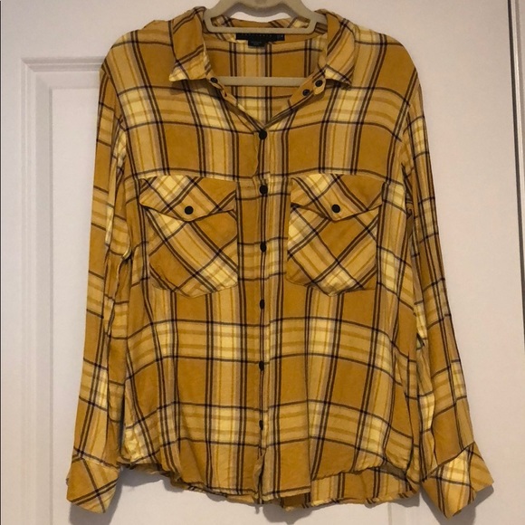 Sanctuary long sleeve plaid button up shirt - Picture 1 of 4